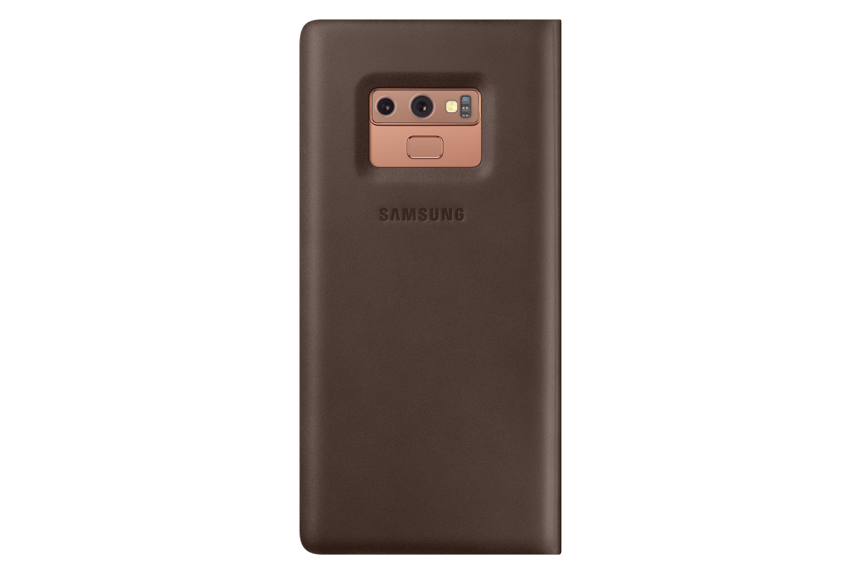 SAMSUNG Leather Wallet Cover, Bookcover, Samsung, Galaxy Note 9, Braun