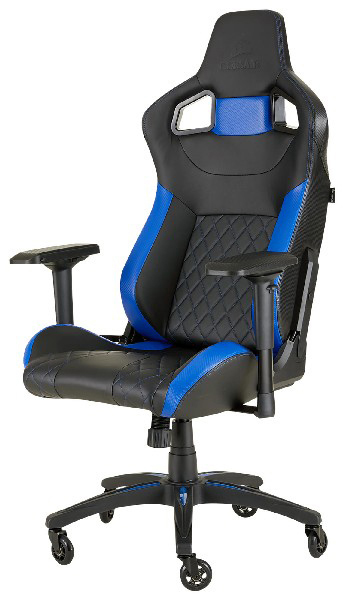 CORSAIR T1 Race 2018 Gaming Stuhl, Schwarz/Blau