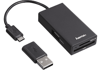 HAMA Kártyaolvasó/USB hub/OTG adapter (54141)