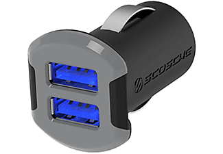 SCOSCHE REVOLT DUAL CAR CHARGER 2.4A - Caricabatteria da auto (Nero/grigio)