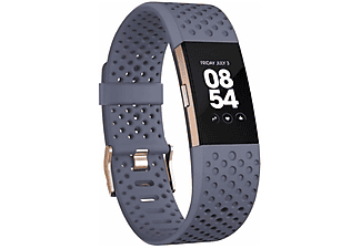 FITBIT Charge 2 - Traqueur d'activité (Bleu/Gris/Rosegold)