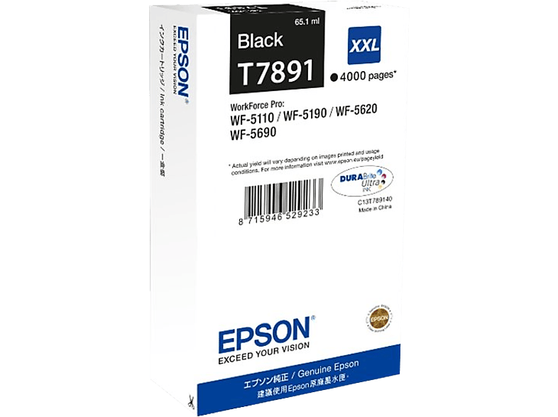 EPSON T7891 fekete XL eredeti tintapatron