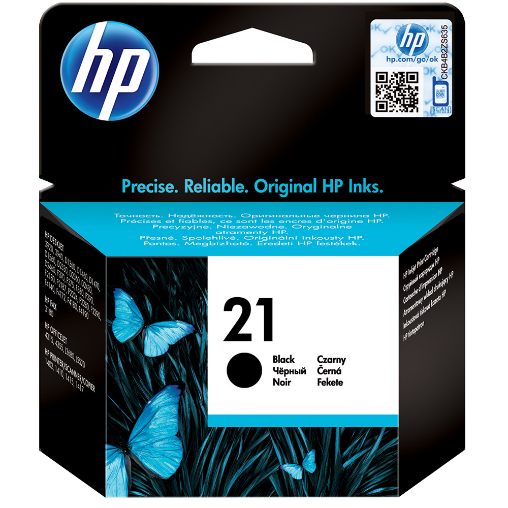 HP 21 fekete eredeti tintapatron (C9351AE)