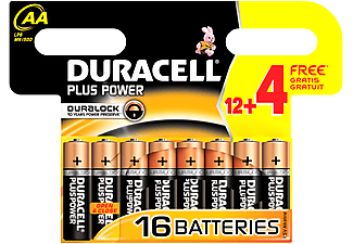 DURACELL Plus Power AA, 12 + 4 Gratuit - AA