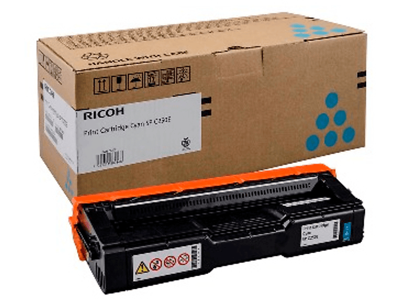 Ricoh 407544 1600páginas Cian tóner y cartucho láser