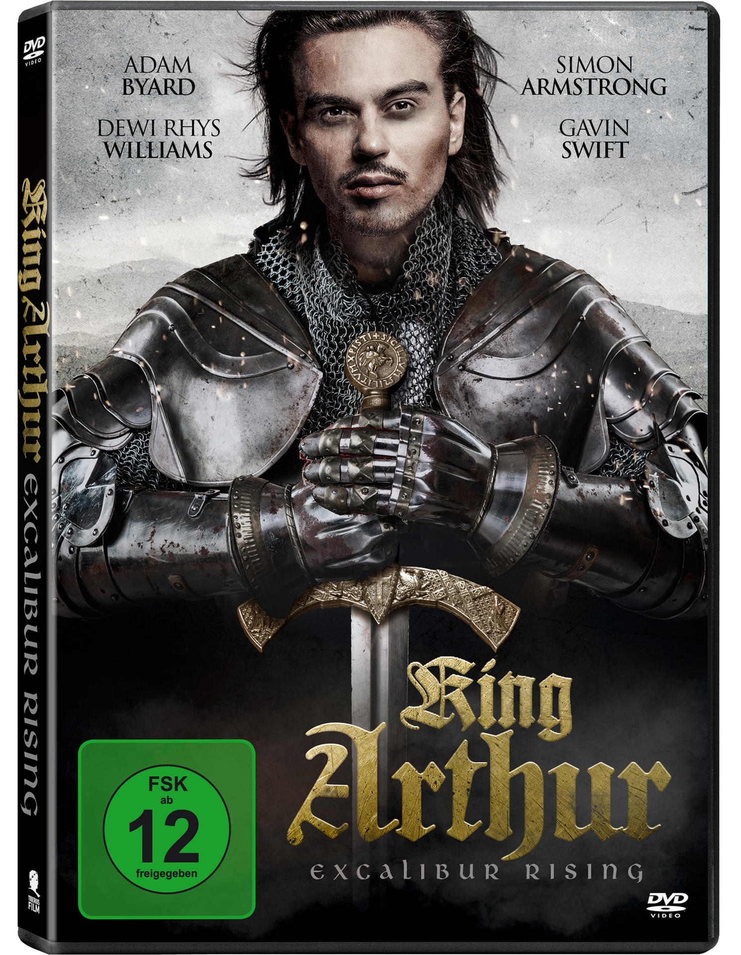 DVD-Cover: Ein Mann in Rüstung hält ein Schwert. Der Titel lautet King Arthur. Die Namen der Schauspieler sind aufgeführt.