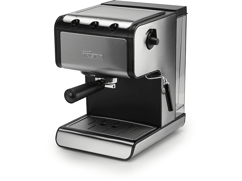 Cafetera express - Tristar CM 2273, 850 W, 15 bares, 1.4 L, 2 tazas, Tubo para cappuccino, Plata