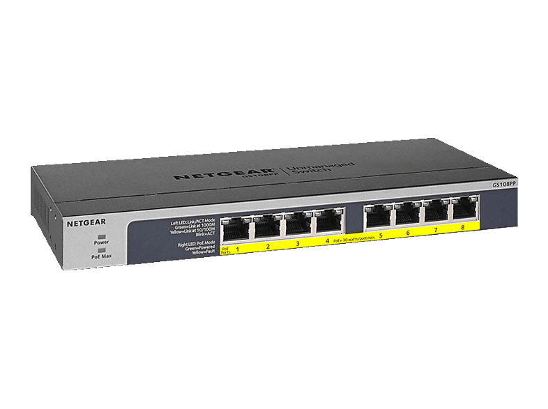 NETGEAR Switch ProSafe GS100 (GS108PP-100)
