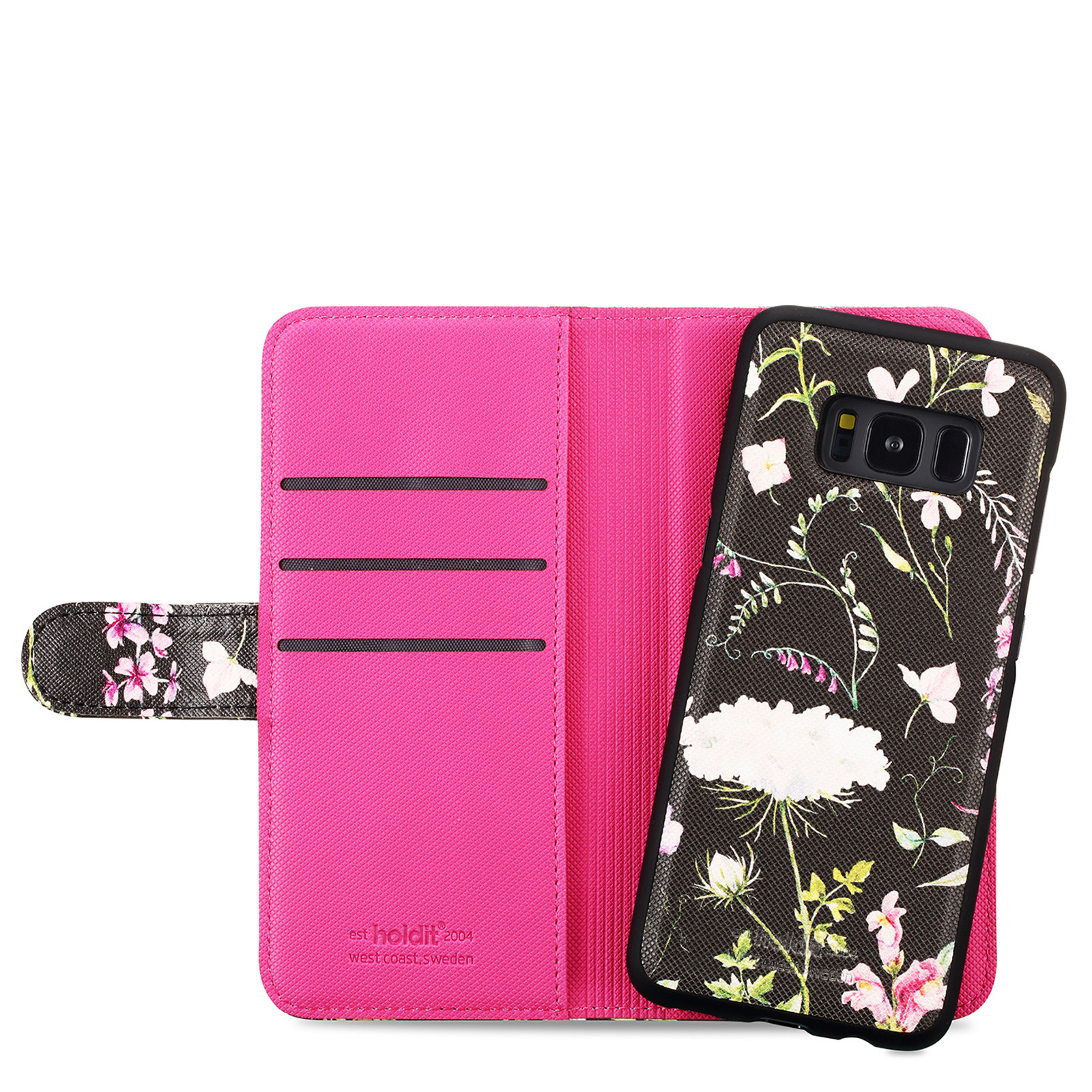 HOLDIT Wallet Case Magnet, Bookcover, Samsung, Galaxy S8, Schwarz