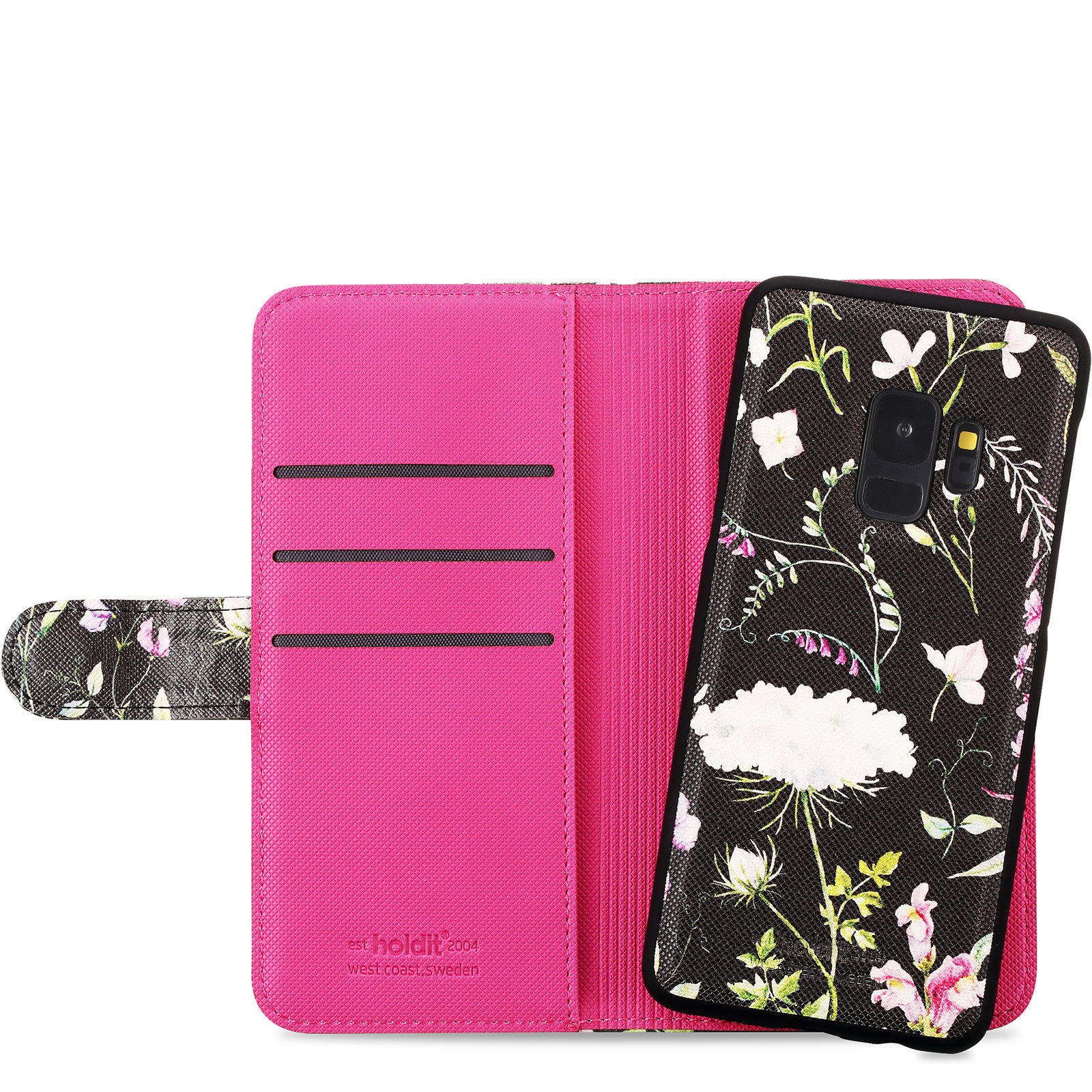 HOLDIT Wallet Case Magnet, Bookcover, Samsung, Galaxy S9, Schwarz