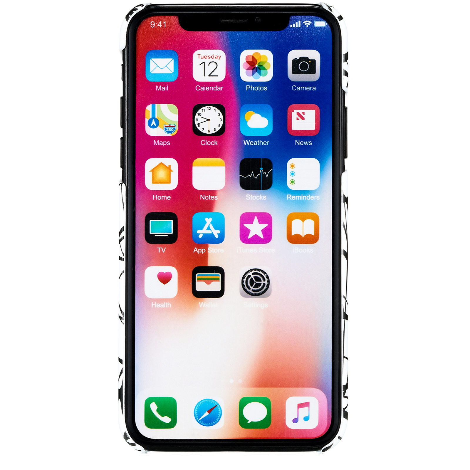 HOLDIT Paris, Backcover, Apple, iPhone X, Weiß/Schwarz