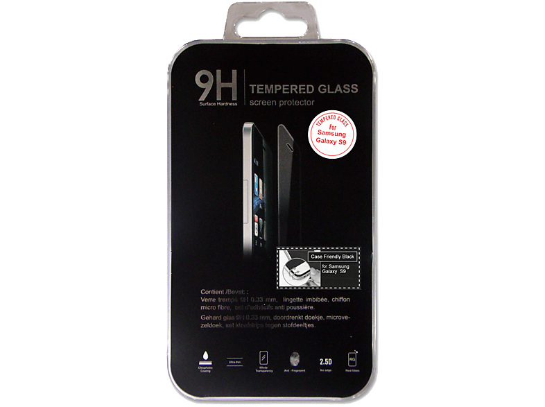 CITY LOYAL Tempered glass Case Friendly Black Galaxy S9 (107380)
