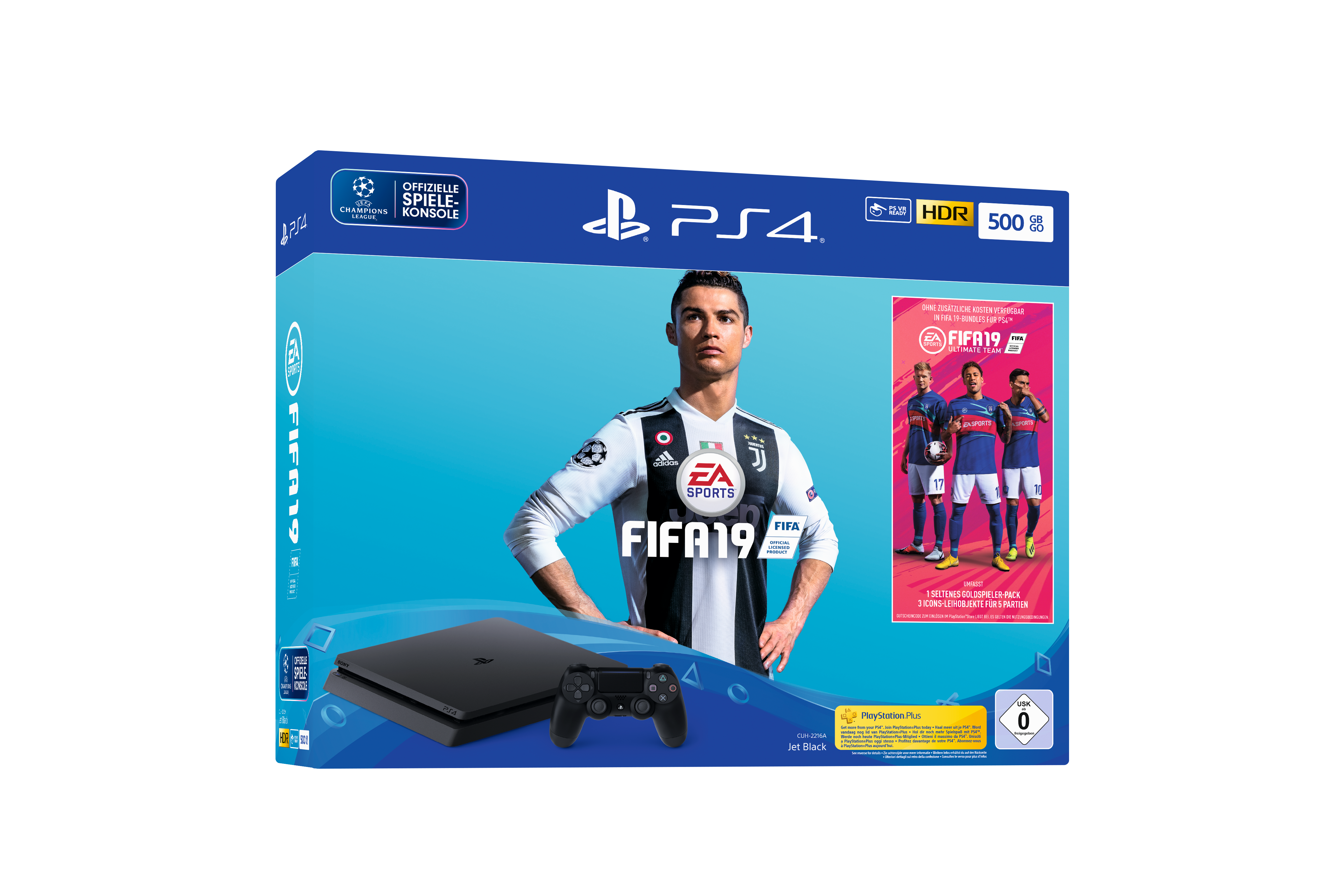 SONY Playstation 4™ 500GB Jet Black / EA Sports Fifa 19-Bundle