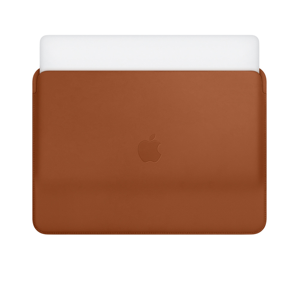 APPLE MRQM2ZM/A Notebooktasche Sleeves für Apple Microfaser, Echtleder, Sattelbraun