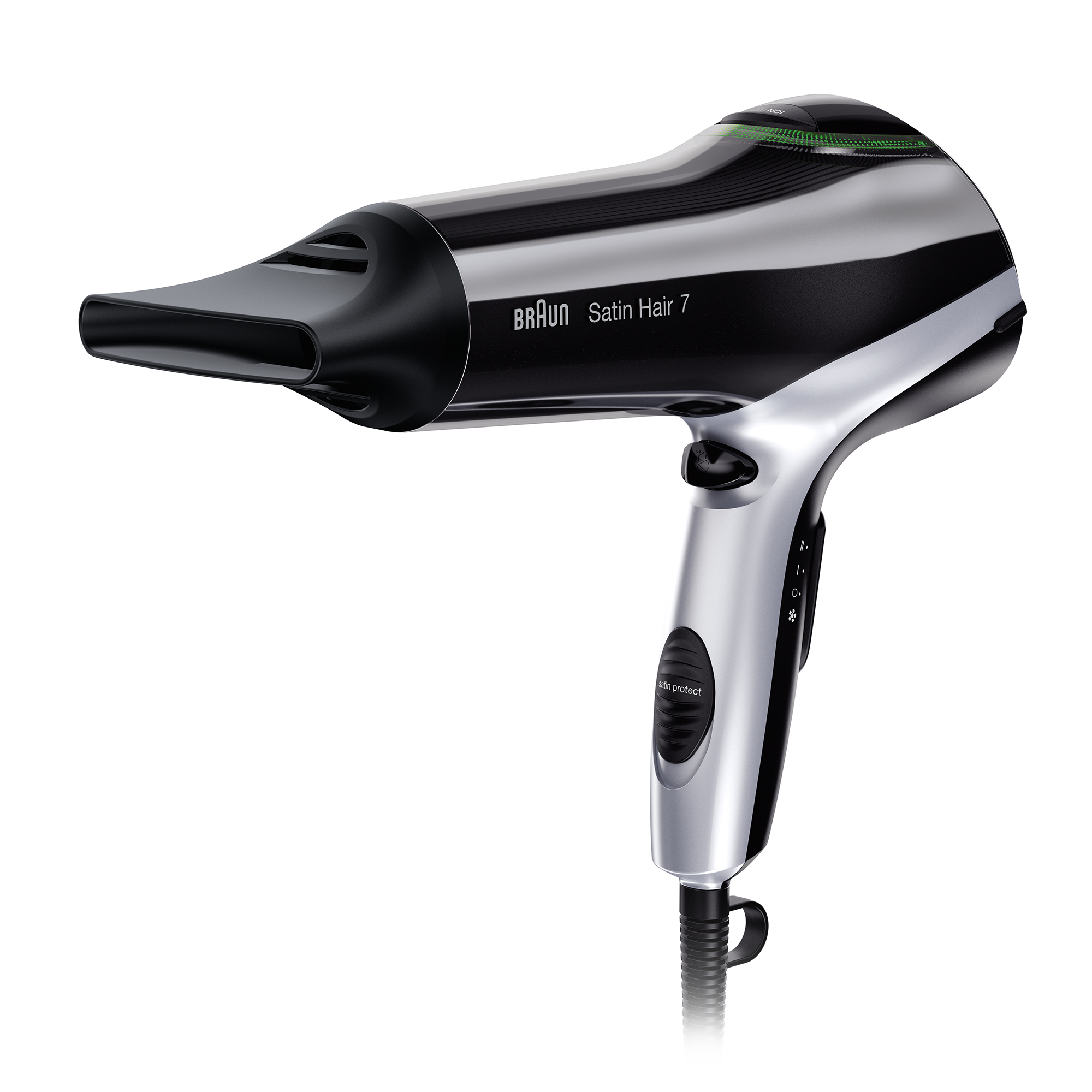 BRAUN Satin Hair 7 HD 710 mit IONTEC Haartrockner Schwarz (2200 Watt)
