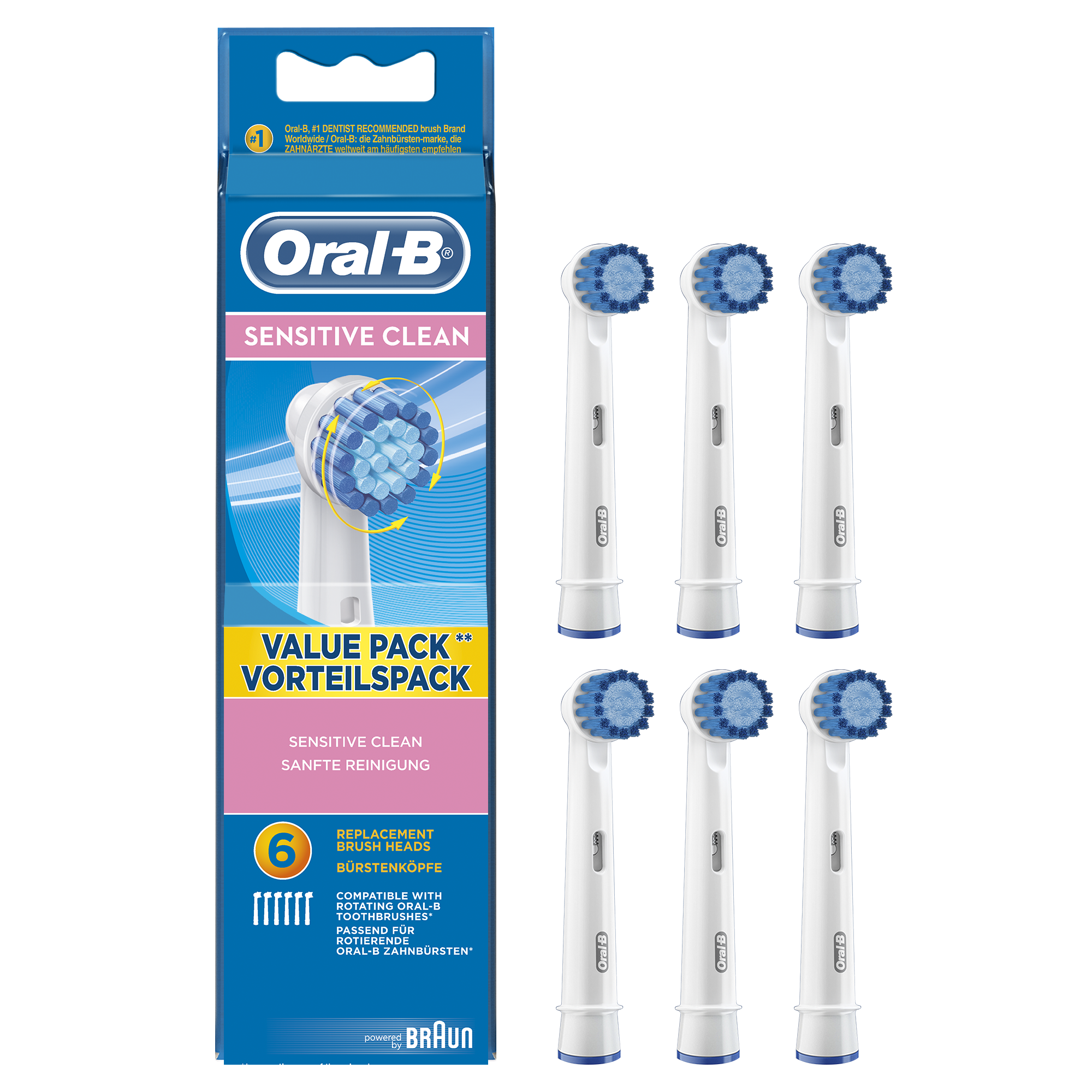 ORAL-B Sensitive 6er Aufsteckbürsten