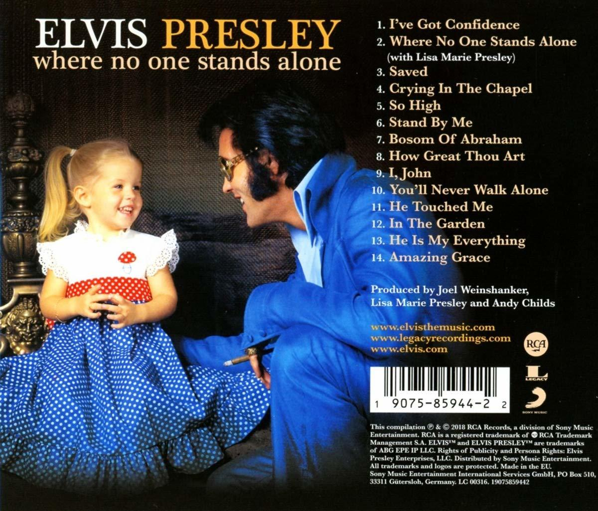 Elvis Presley Albumcover; lächelndes Mädchen im blauen Kleid und Elvis im blauen Anzug.
