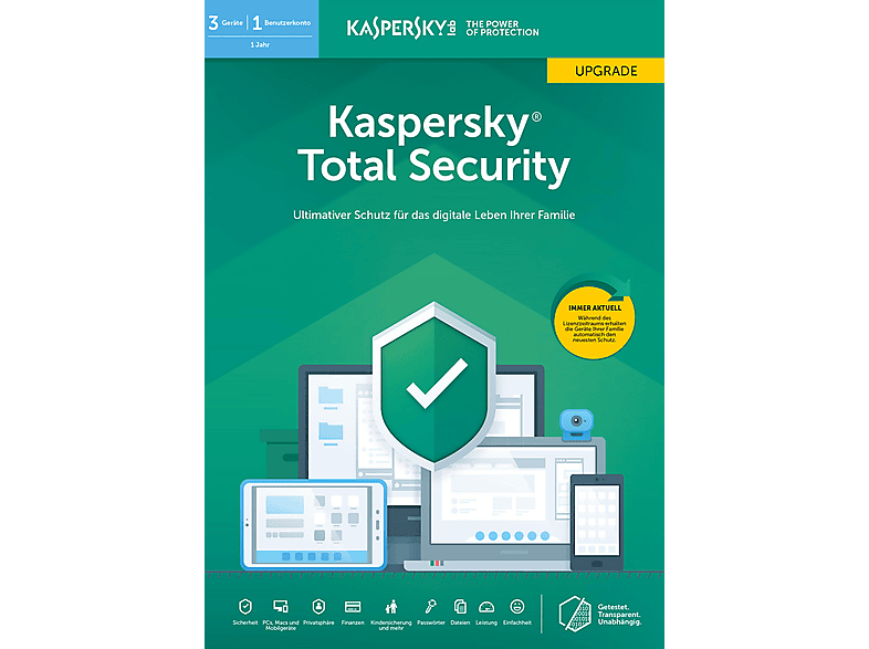 Kaspersky Total Security Upgrade (Code in a Box) (FFP) | [PC] | MediaMarkt