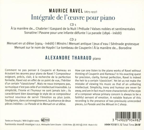 Alexandre Tharaud - Sämtliche Klavierstücke  - (CD)