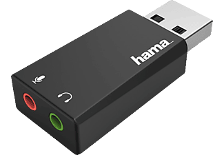 HAMA 51660 STEREO USB-A SOUNDKARTE - Scheda audio USB (Nero)