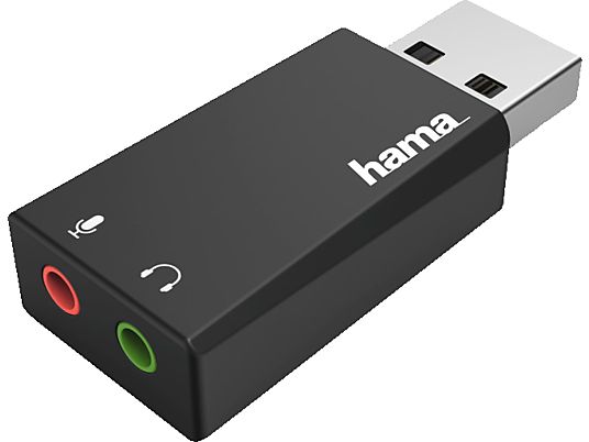 HAMA 2.0 Stereo - USB-Soundkarte (Schwarz)