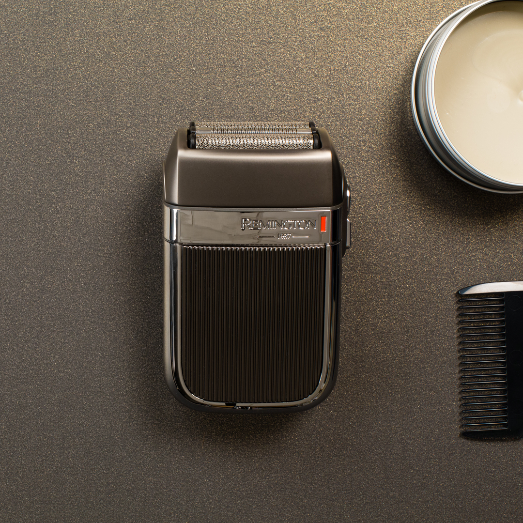 REMINGTON HF9000 Rasierer Heritage Foil Shaver Grau (Folienrasierer, Hybrid-Intercept-Trimmer)