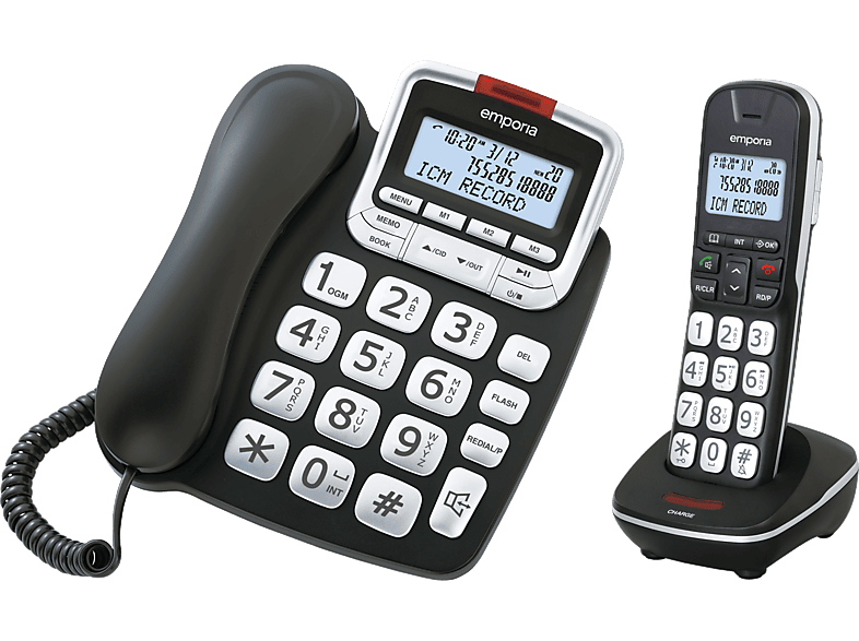 EMPORIA Telefon GD 61 ABB mit Mobilteil und volldigitalem