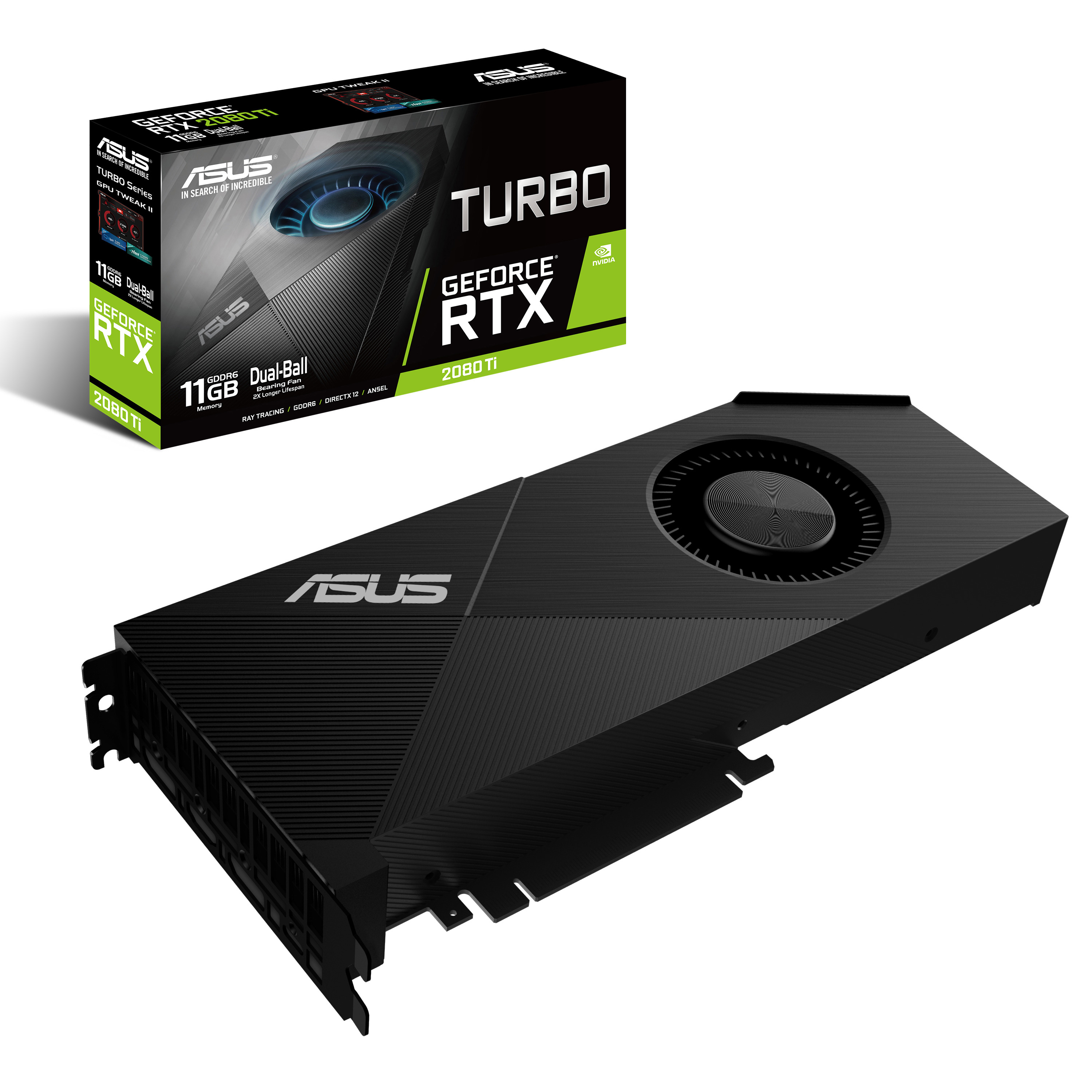ASUS GeForce RTX™ 2080 Ti Turbo 11GB (90YV0C40-M0NA00) (NVIDIA, Grafikkarte)