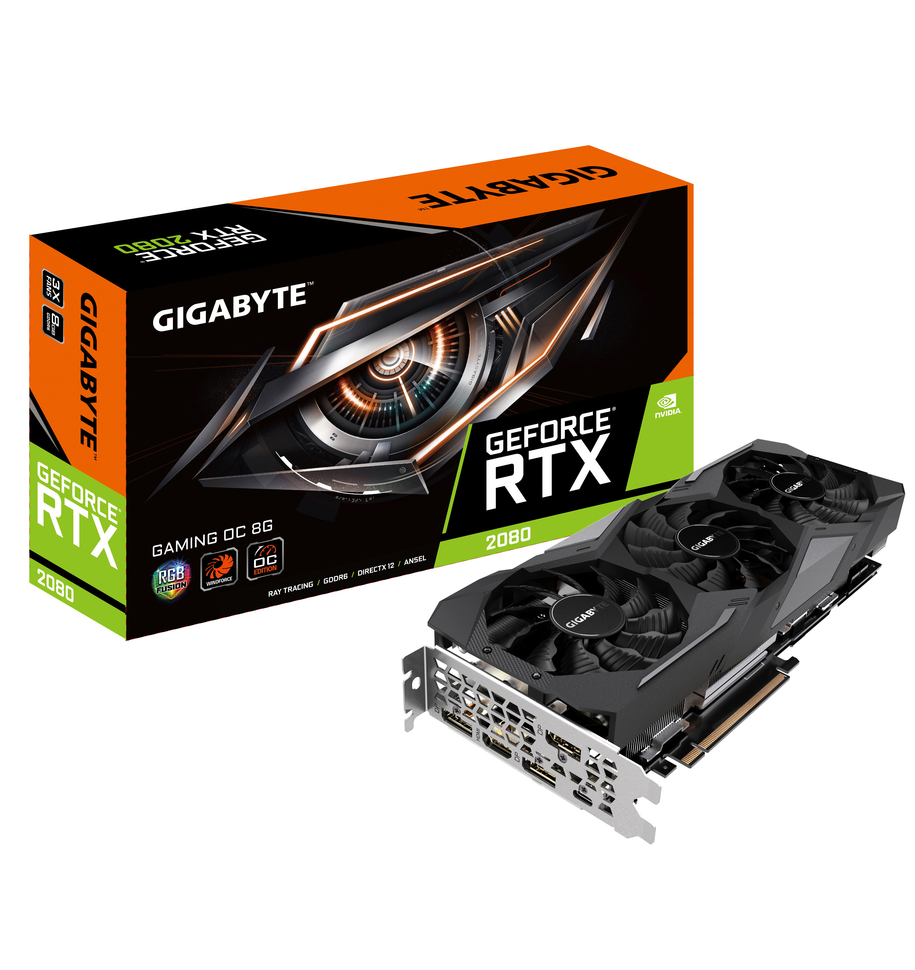 GIGABYTE GeForce RTX™ 2080 Gaming OC 8GB (9VN2080GO-00-10) (NVIDIA, Grafikkarte)