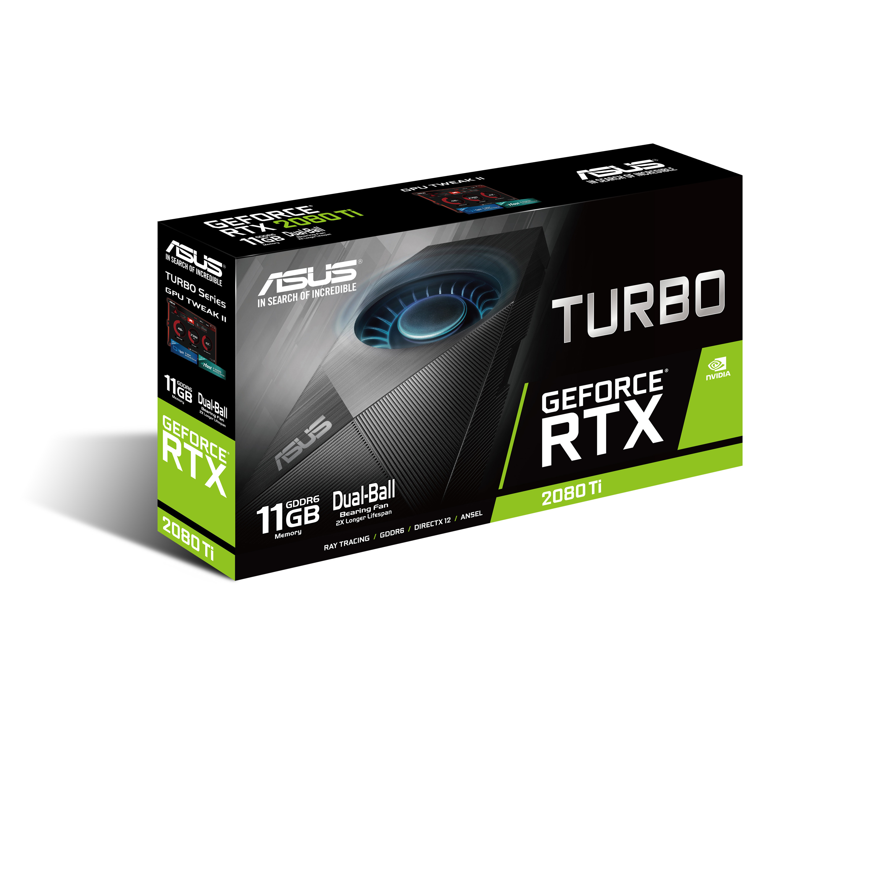 ASUS GeForce RTX™ 2080 Ti Turbo 11GB (90YV0C40-M0NA00) (NVIDIA, Grafikkarte)