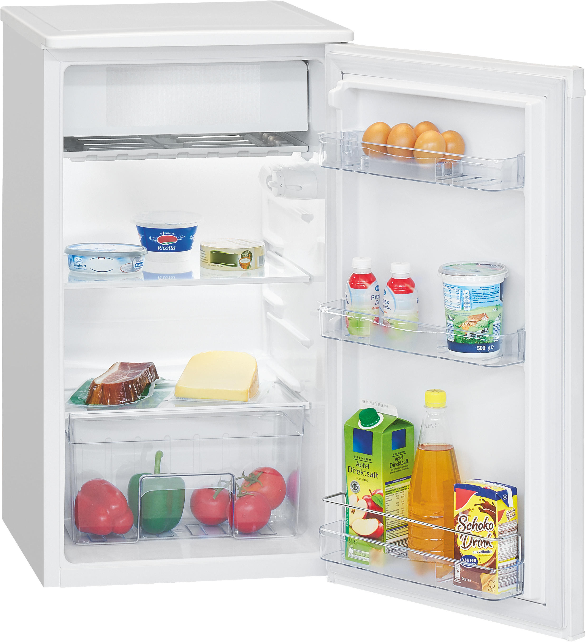 BOMANN KS 7230 Kühlschrank (91 l, F, 831 mm hoch, Weiß)