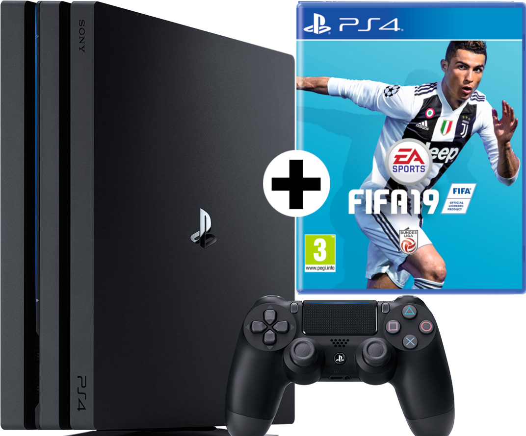 SONY PlayStation 4 Pro 1TB Jet Black EA Sports Fifa 19 Bundle