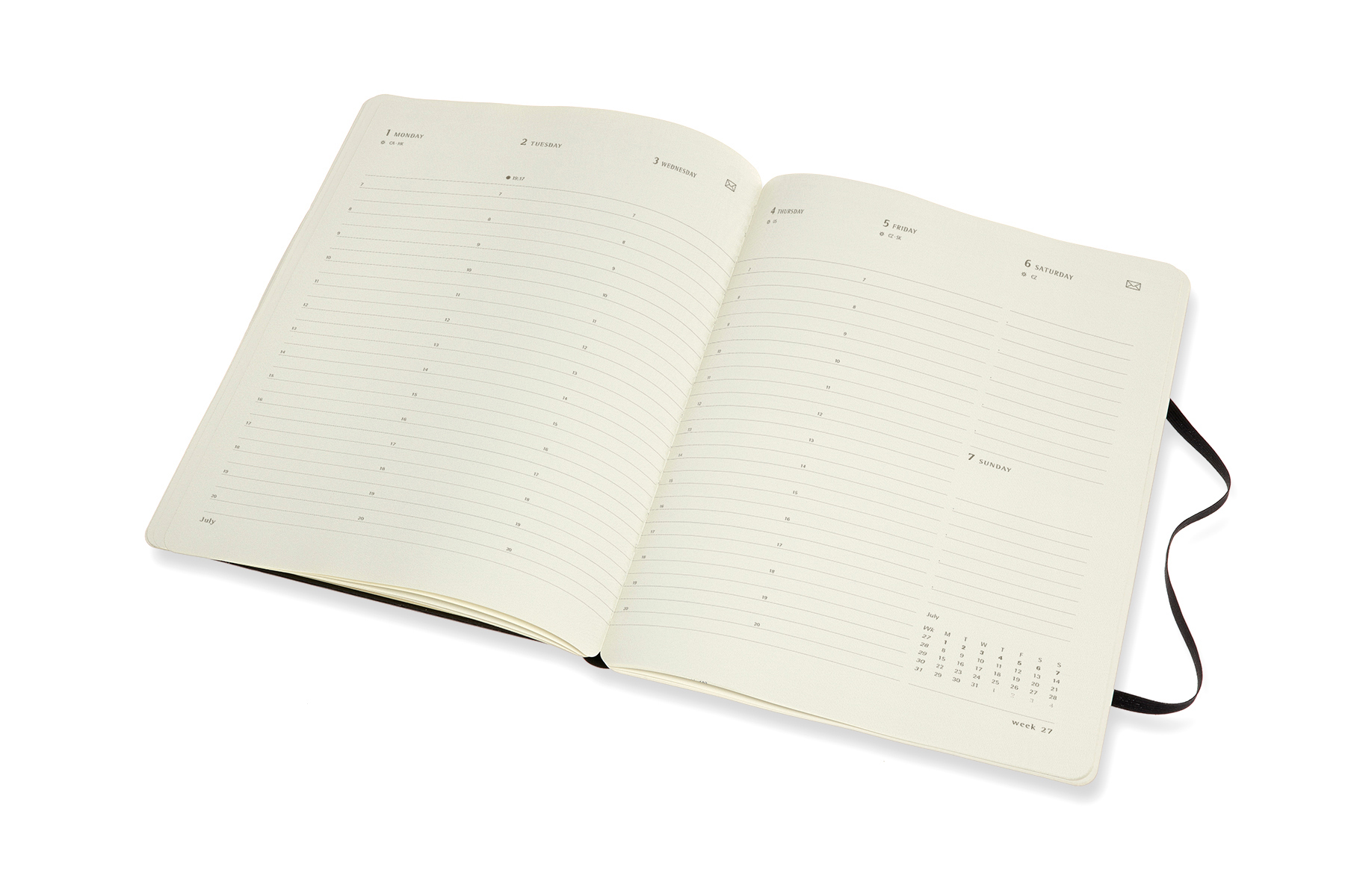 MOLESKINE Smart Pro Kalender 2019, Schwarz