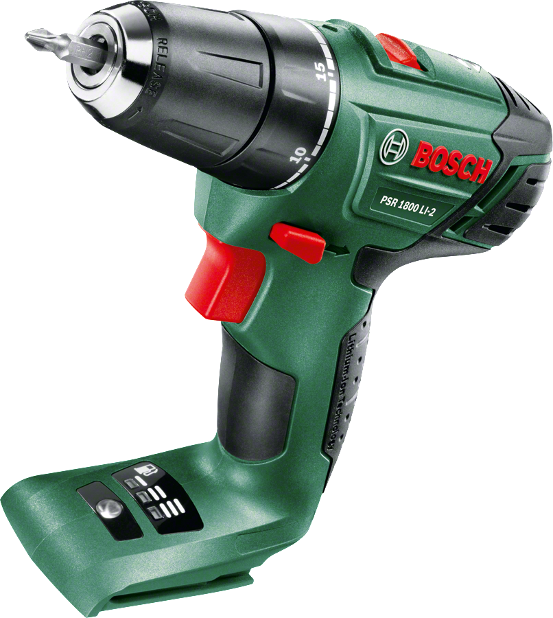 BOSCH PSR1800 LI-2 Akkubohrmaschine, Grün, Rot, Schwarz