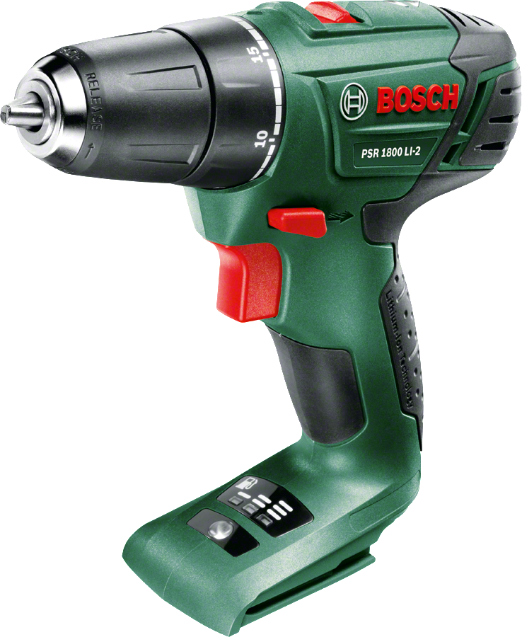 BOSCH PSR1800 LI-2 Akkubohrmaschine, Grün, Rot, Schwarz