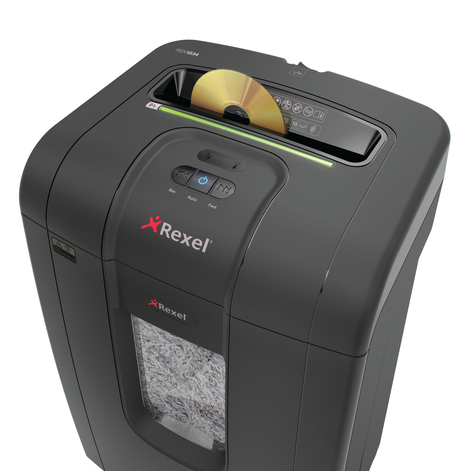 REXEL Mercury™ RSX1834 Manueller Aktenvernichter, Schwarz