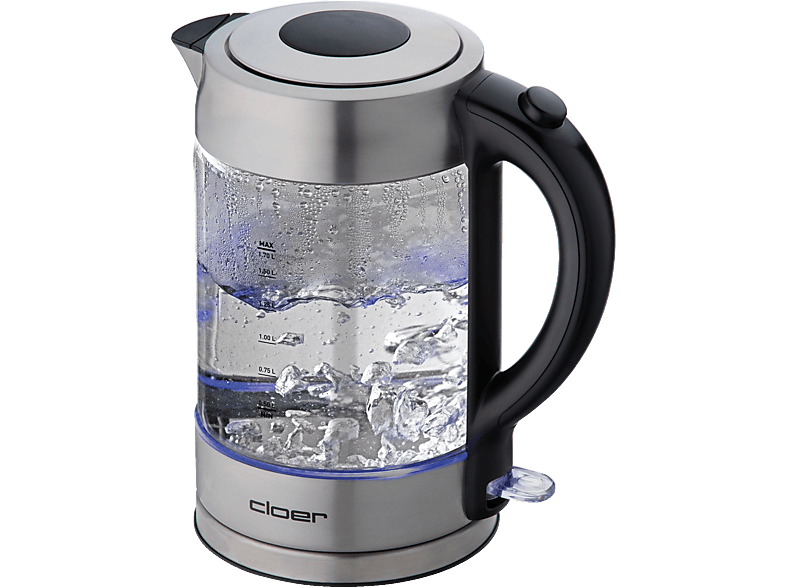 CLOER 4429 Glas Wasserkocher, Edelstahl/Transparent