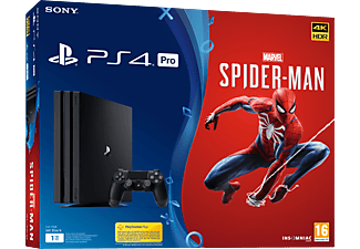 PlayStation 4 Pro 1TB - Marvel's Spider-Man Bundle - Console di gioco - Jet Black