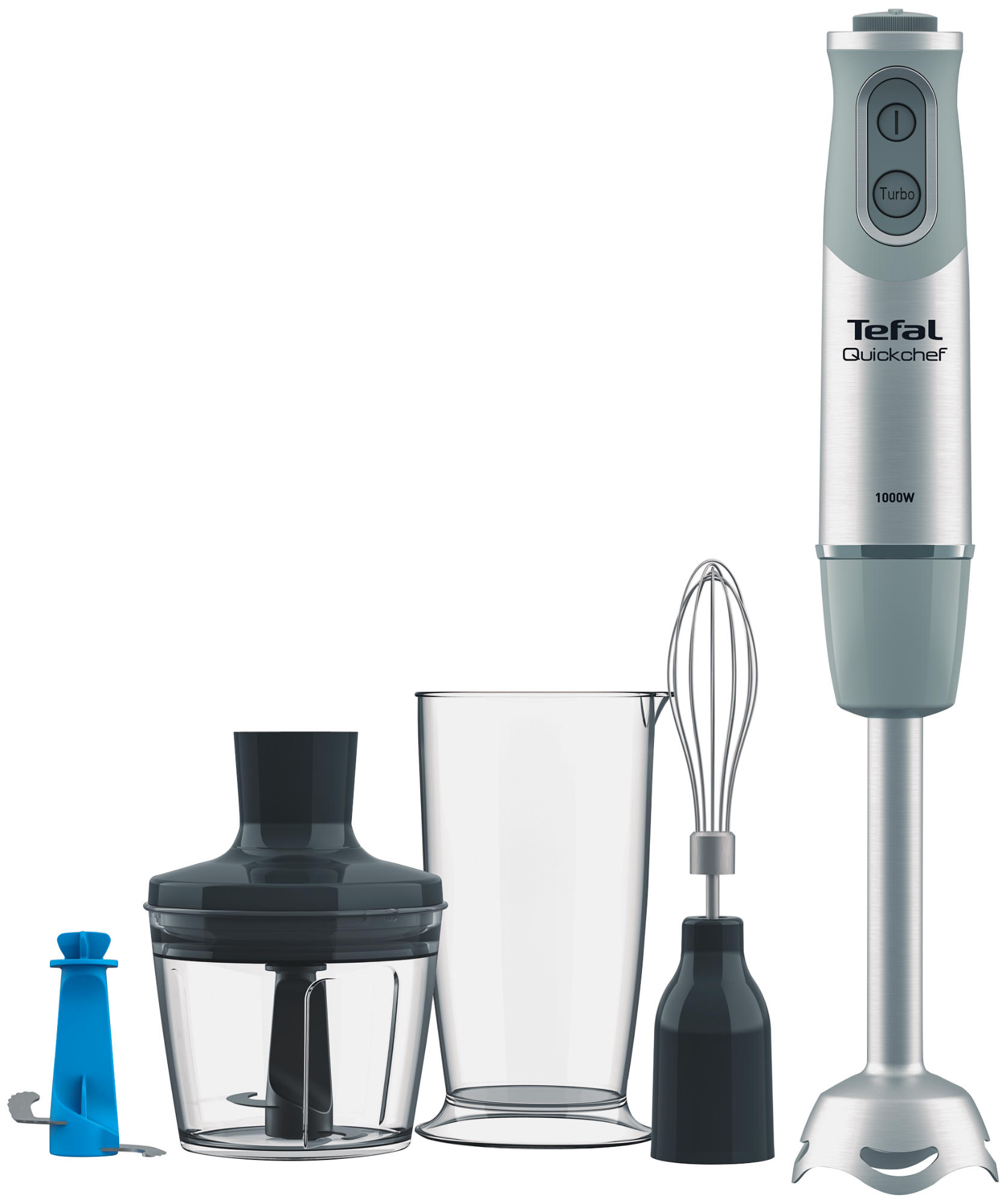 Tefal Quickchef staafmixer set. Inclusief blender, hakmolen, garde en beker.