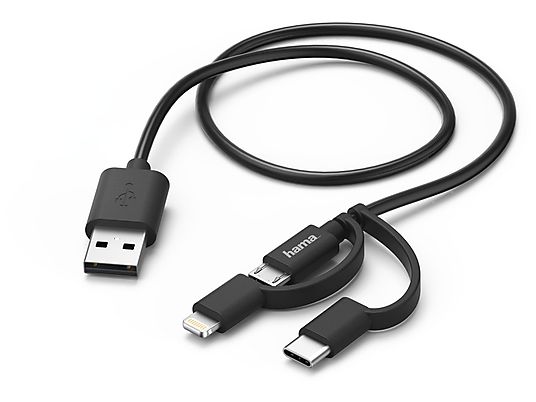 HAMA Cavo micro USB 3in1 - Cavo micro USB (Nero)