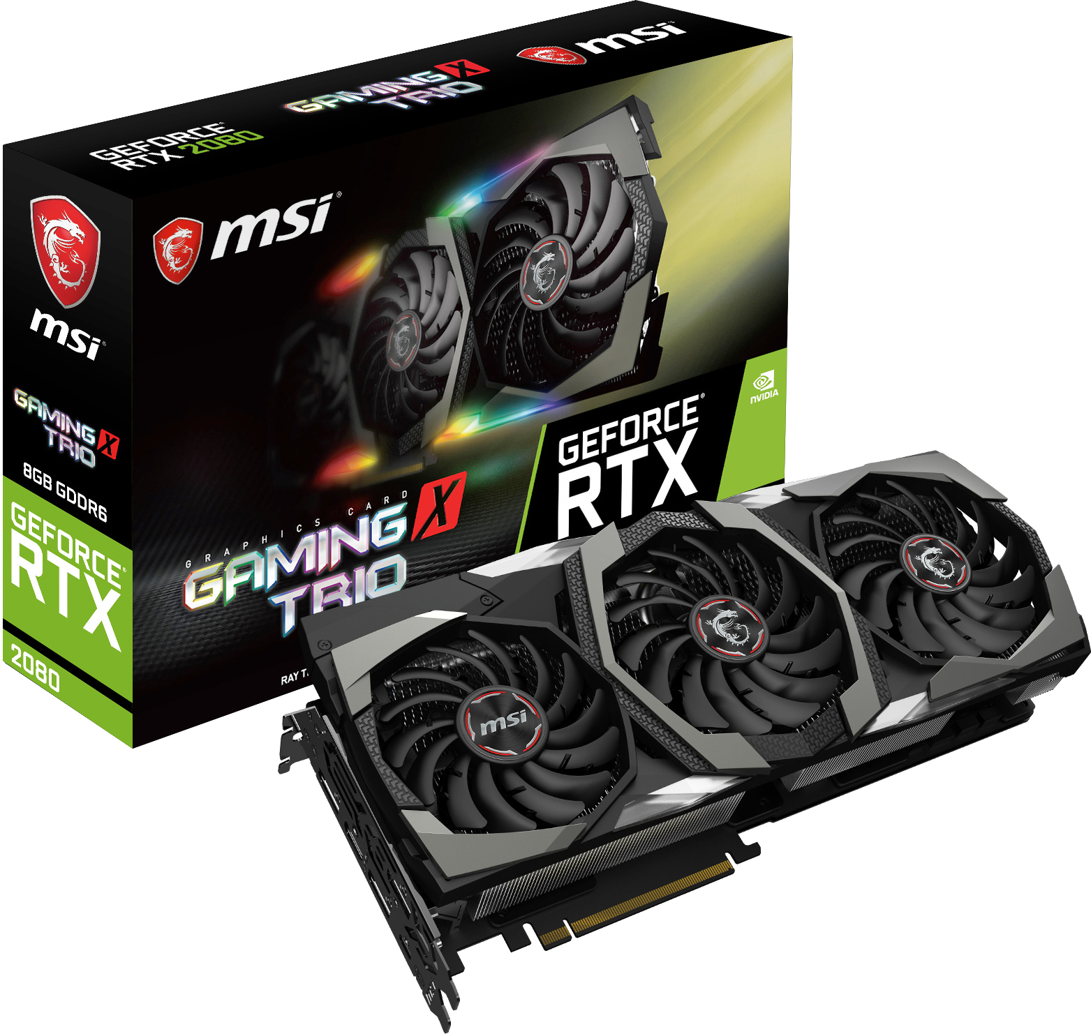 MSI GeForce® RTX 2080 Gaming X Trio, 8 GB Ram, GDDR6 (V372-031R)