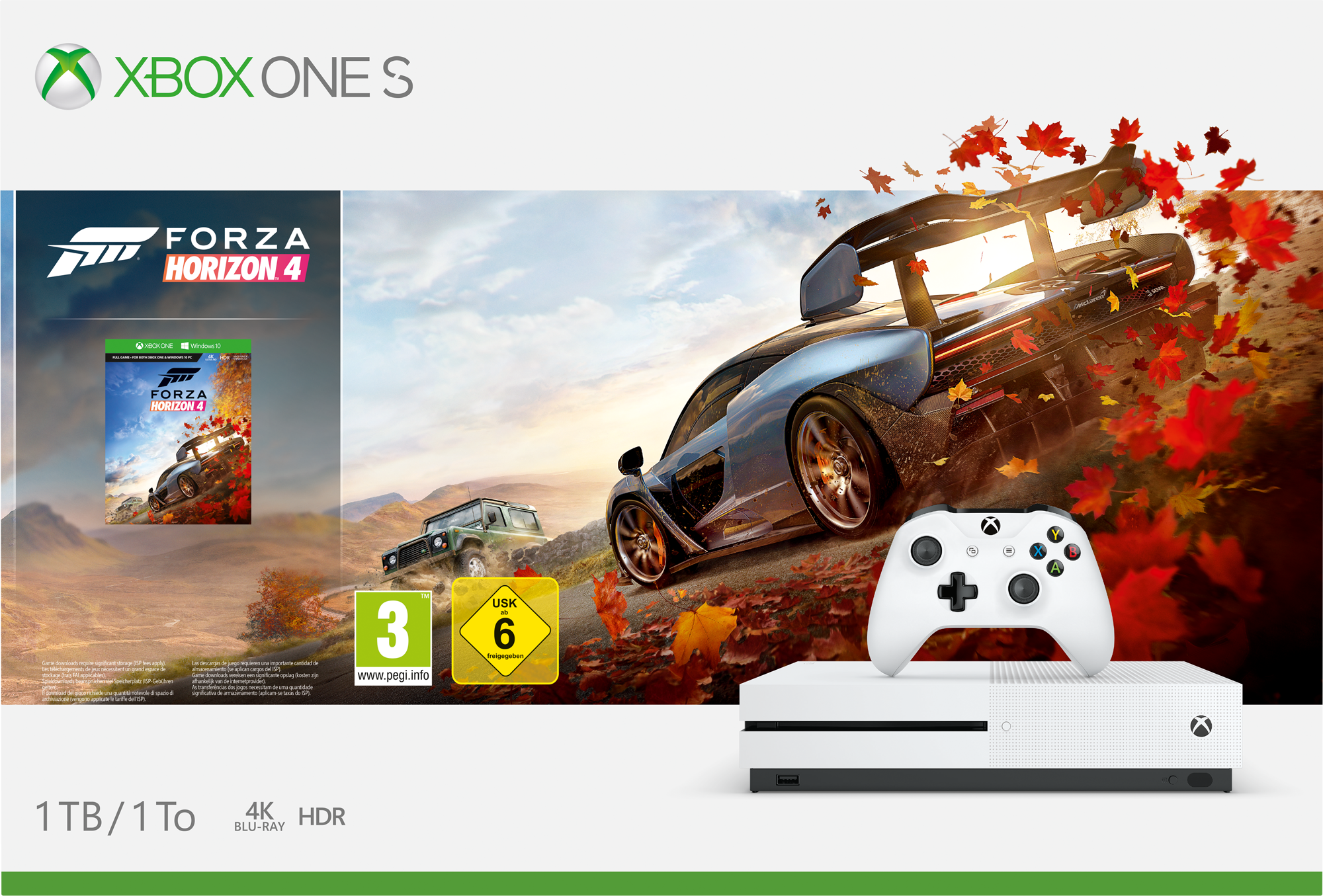 MICROSOFT Xbox One S 1TB Forza Horizon 4 Bundle