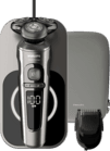 SP9860/16 elektrischer Nass- und Trockenrasierer Serie 9000 Prestige, silber-schwarz
