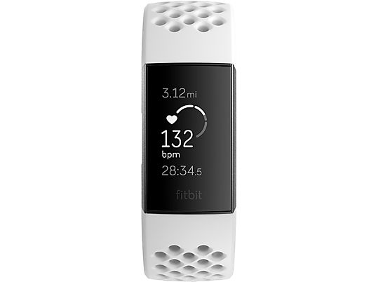 FITBIT Charge 3 Special Edition - Activité Bracelet (Blanc/Aluminium graphite)