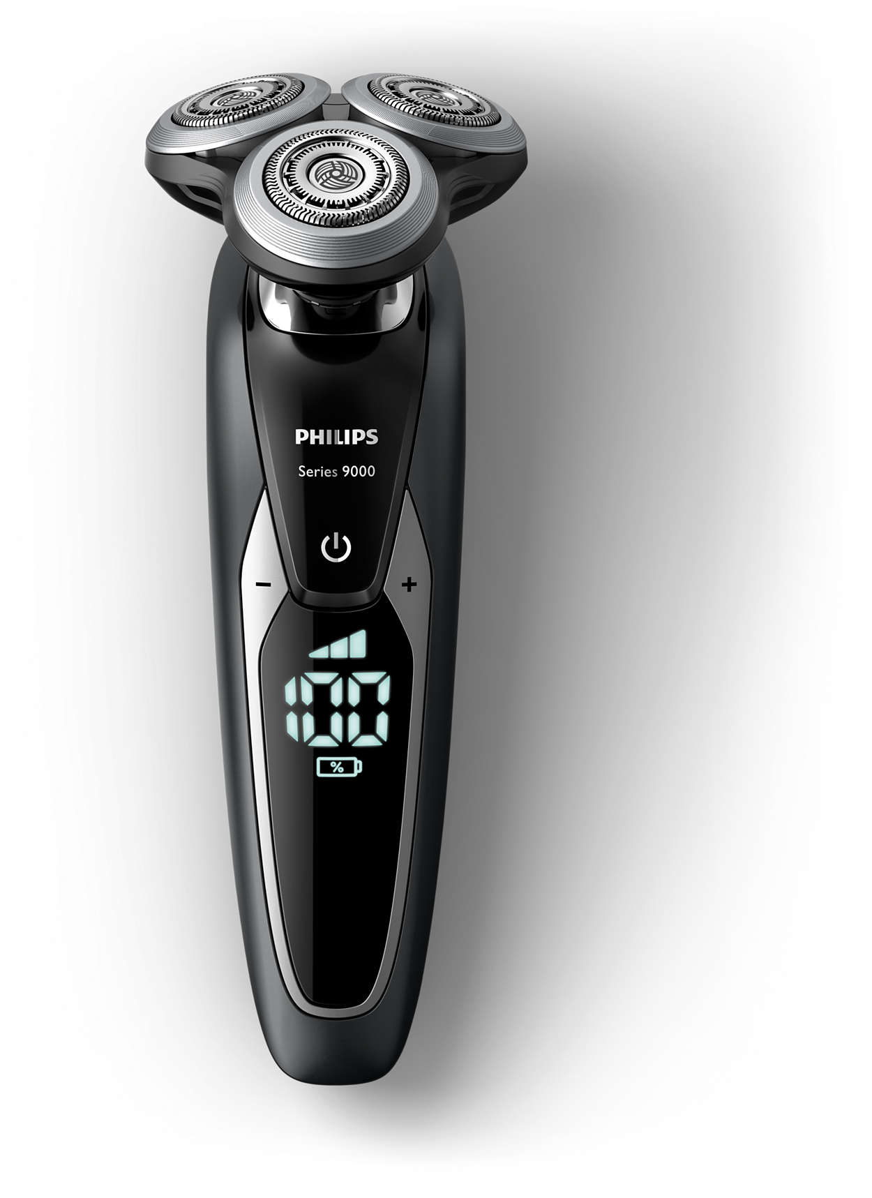 PHILIPS S9721/41 elektrischer Nass- und Trockenrasierer Serie 9000, chrom Rasierer (Akkubetrieb, Chrom gebürstet)