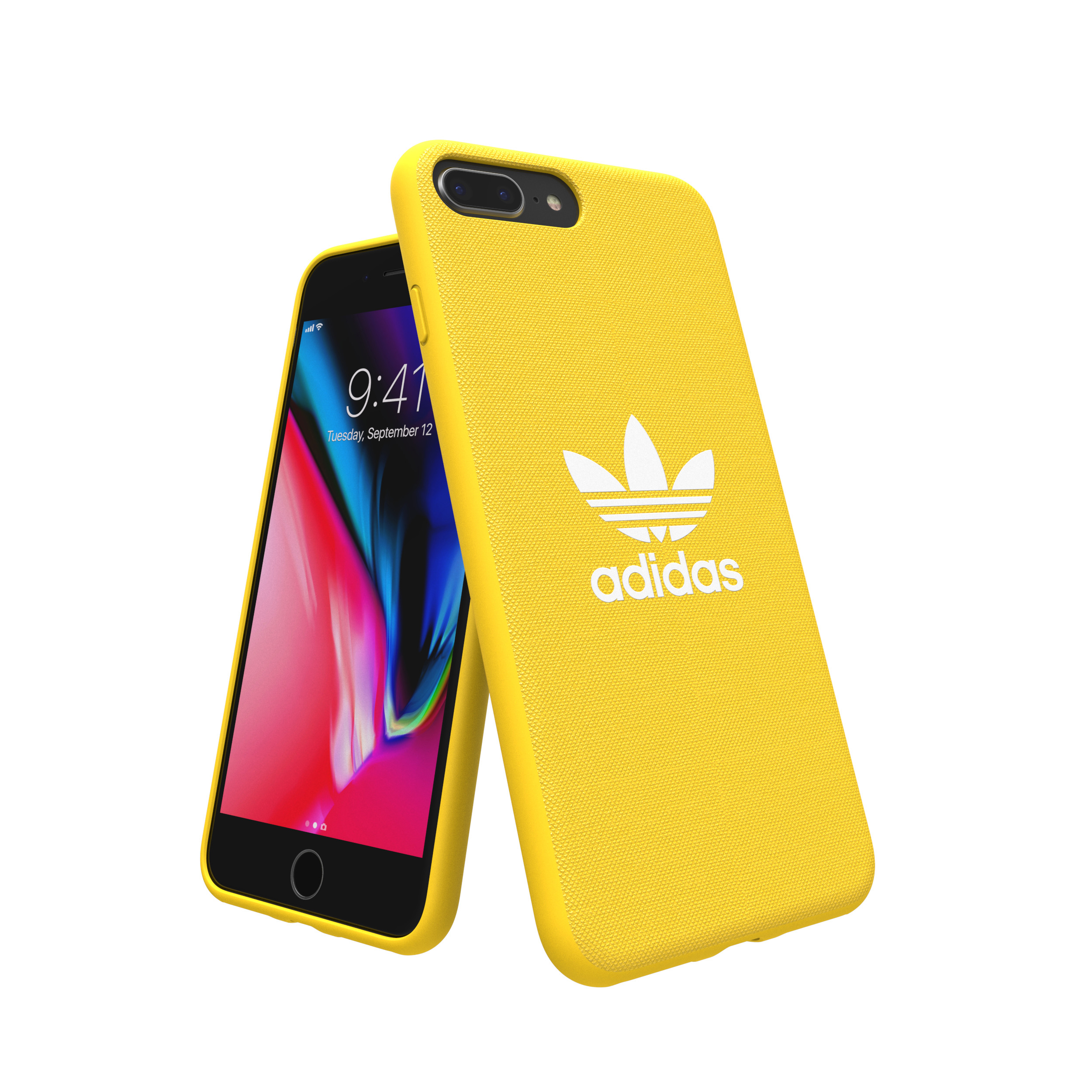 ADIDAS ORIGINALS OR Moulded Case, Backcover, Apple, iPhone 6 Plus, iPhone 7 Plus, iPhone 8 Plus, Gelb