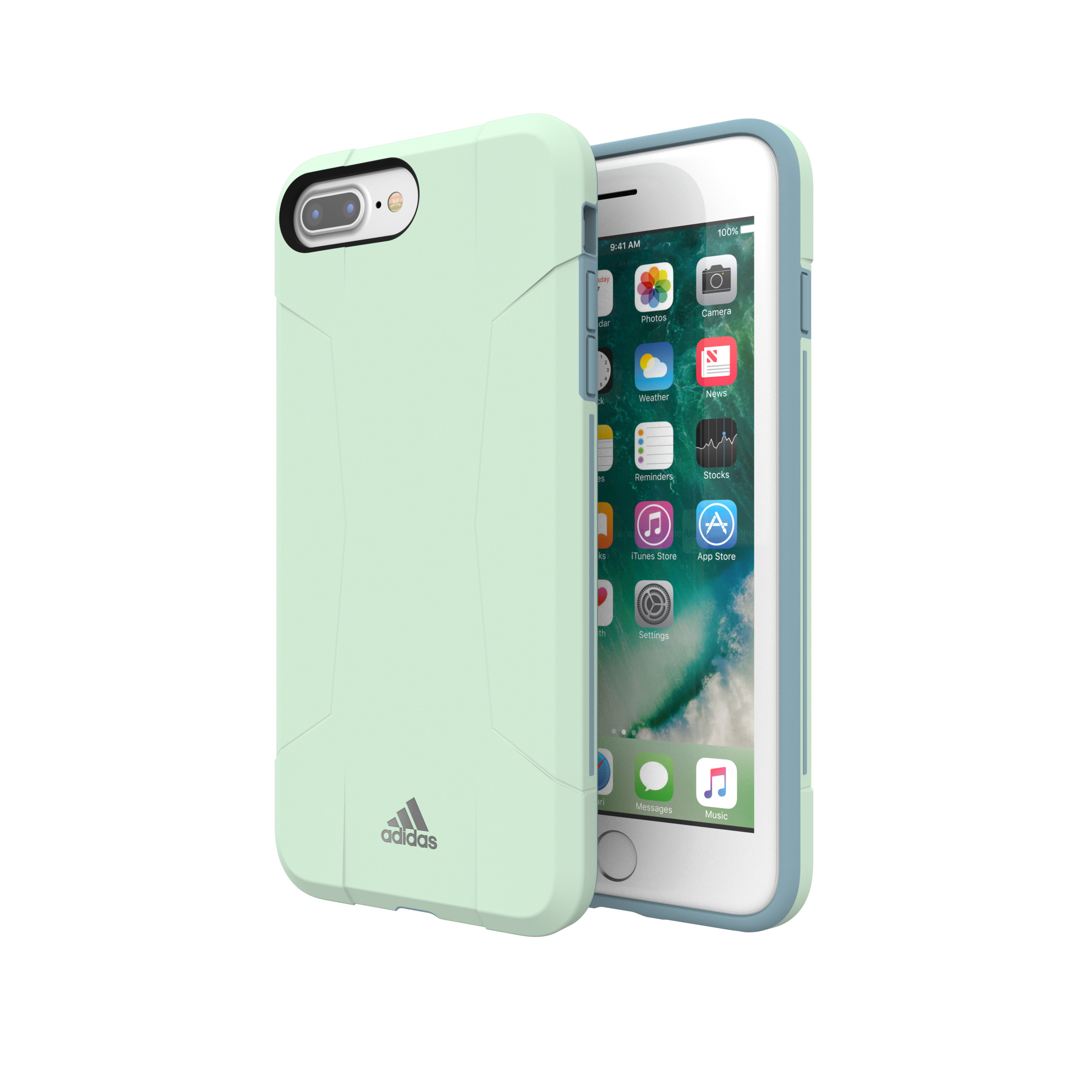 ADIDAS SPORT SP Solo, Backcover, Apple, iPhone 6 Plus, iPhone 7 Plus, iPhone 8 Plus, Grün