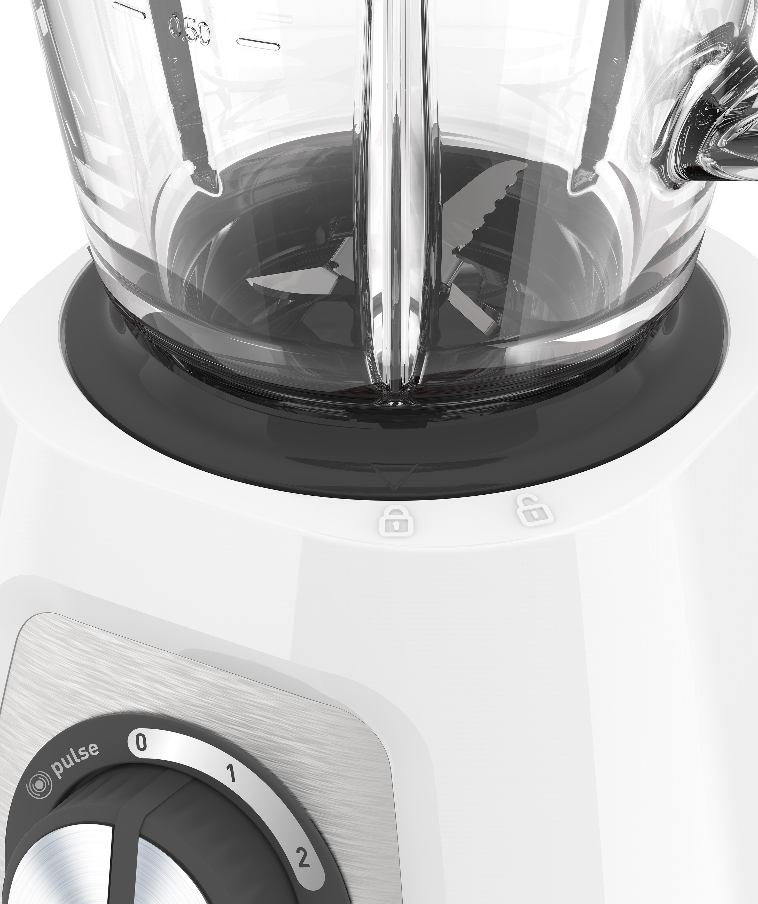 KRUPS KB4351 Blendforce+ Standmixer Weiß (800 Watt, 1.75 l)