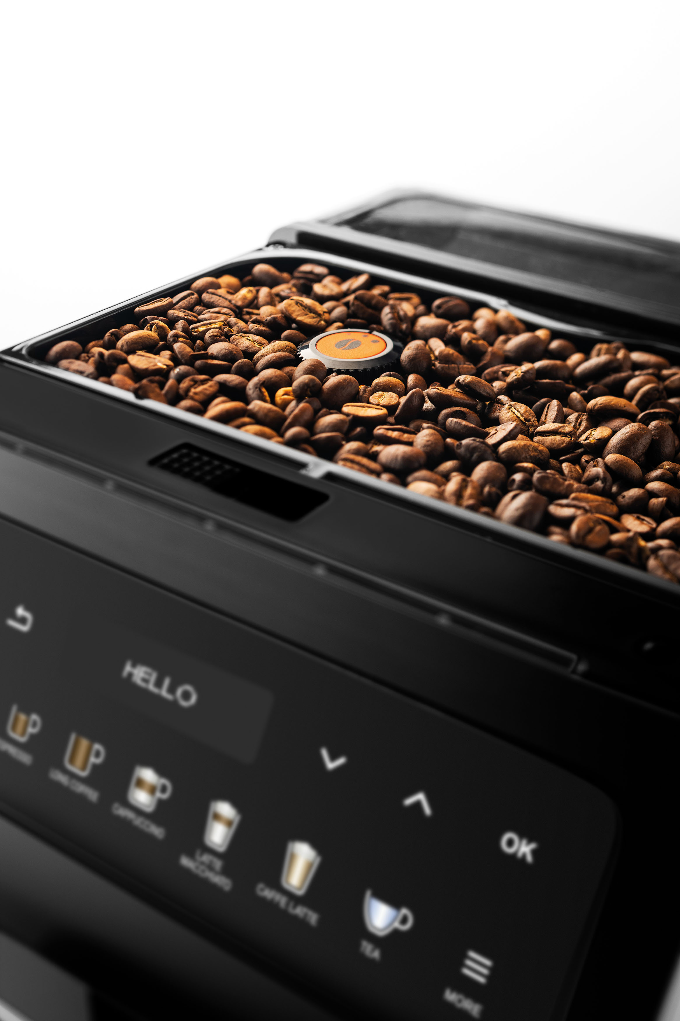 Schwarz-Metallic Plus KRUPS Kaffeevollautomat Evidence One-Touch-Cappuccino EA8948