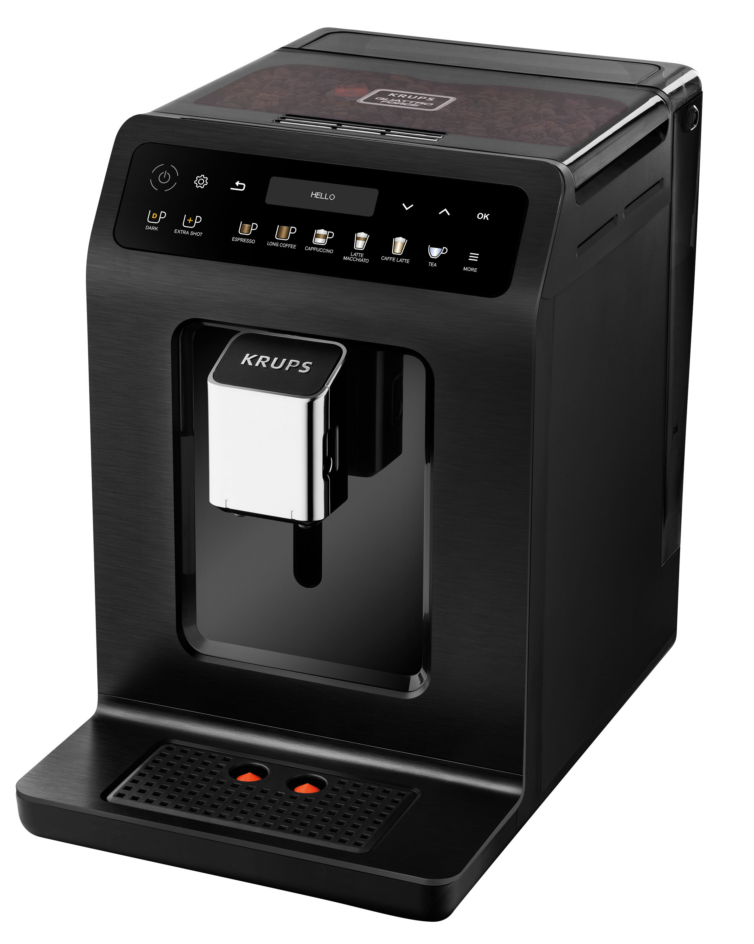 KRUPS EA8948 Schwarz-Metallic One-Touch-Cappuccino Plus Kaffeevollautomat Evidence